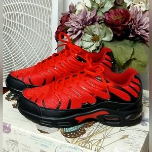 Men's Red and Black AIR Athletic Sneakers